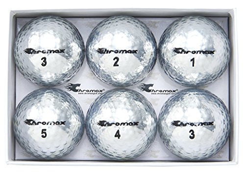 Chromax Golfbälle Metallic M5, bunt - 6 Stück, BCM56-SIL, Silber von Chromax