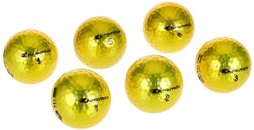 Chromax Golfbälle Metallic M5, bunt - 6 Stück, BCM56-YEL, gelb von Chromax