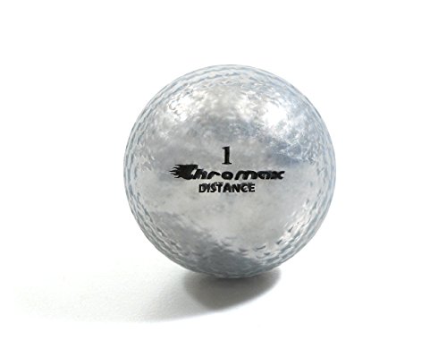 Chromax Golfbälle, hohe Sichtbarkeit, Distanz, silberfarben, 6 Stück von Chromax