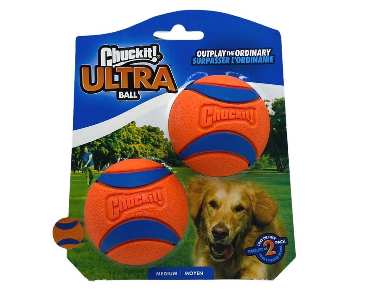 Chuckit Tierball Ultra Ball Medium 6 cm 2er Pack, (2-tlg) von Chuckit