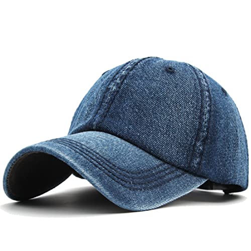 Basecap Herren Damen Baseball Caps Hüte Für Herren Denim Jeans Band Snapback Caps Plain Bone Jeans Hut Herren Casual Dad Cap Trucker Hat,Blue1,55-62Cm von Ciamlir