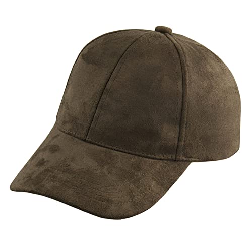 Basecap Herren Damen Mädchen Wildleder Baseball Caps Solid Sport Visier Trucker Hats Verstellbare Snapback Baseball Cap,Armeegrün,55-58Cm von Ciamlir