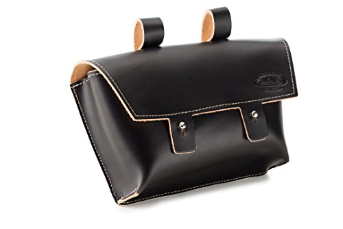 Cicli Bonin Monte Grappa Handlebar Leather Taschen, schwarz, 22 x 6 x 14 cm von Cicli Bonin