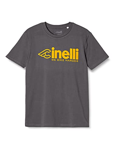 Cinelli Unisex We Bike Harder T-Shirt, grau, L von Cinelli