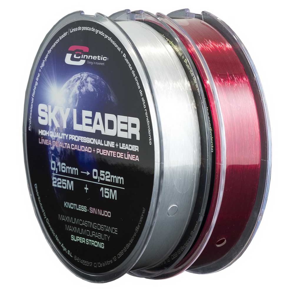 Cinnetic Sky Leader 225+15 M Line Durchsichtig,Rot 0.230-0.570 mm von Cinnetic