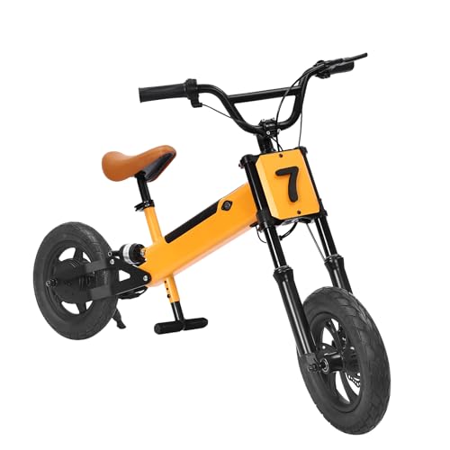 Ciounmb Elektrisches Kinder Laufrad ab 5 Jahr, bis zu 70kg, Lauflernrad Spielzeug, Ultraleicht Kinderlaufrad Balance Fahrrad für Jungen Mädchen (Orange) von Ciounmb