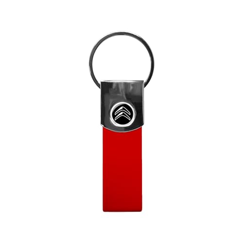 Citroen Offizieller roter Schlüsselanhänger, schwarzes Logo, rot, Taglia unica von Citroen