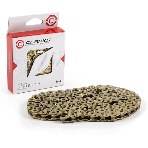 Clarks Cycle Systems CL918HL Half Link Singlespeed Chain, Gold, 102 Glieder von Clarks Cycle Systems
