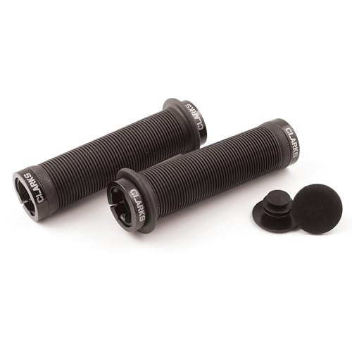 Clarks Cycle Systems CLO-275 Kleine doppelseitige Lock-on-Griffe, mit Flansch, 130 mm, Schwarz von Clarks Cycle Systems