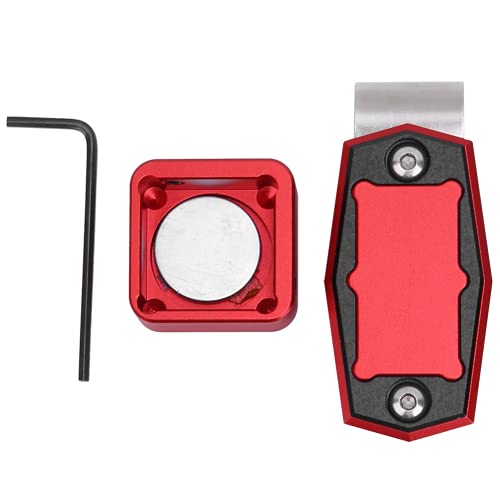 Billard-Kreide-Etui, Queue-Spitze-Kreide-Halter Mini Durable Magnetic mit festem Clip für Billard für Billard-Zubehör(rot) von Clasken