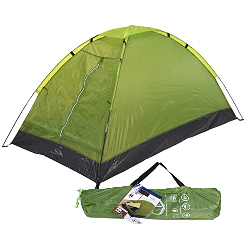 Zelt Festivalzelt Campingzelt mit Transporttasche Camping Trekking 1 bis 2 Mann Personen kompaktes kleines leichtes Kuppelzelt Wanderzelt leicht 1,2kg Wandern (Grün) von Cleanlevel EST 2016