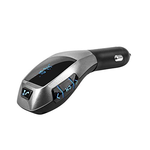 Clenp Auto-Bluetooth-Kit, X5-LCD-Display Auto-Bluetooth-Kit Freisprecheinrichtung FM-Radio MP3-Player USB-Ladegerät Schwarz von Clenp