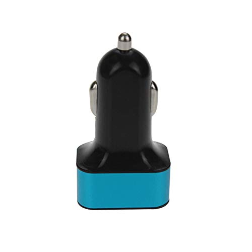 Clenp Auto-USB-Ladegerät, 2.1A 2.0A 1.1A 3 USB-Anschluss Universal-Auto-Handy-Ladegerät-Adapterbuchse Schwarz + Blau Einheitsgröße von Clenp