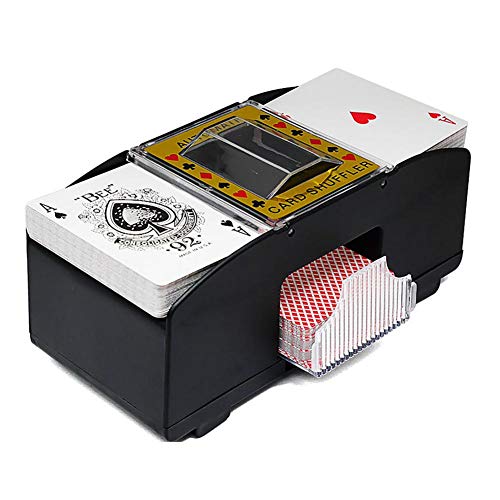 Clenp Automatischer Karten-Shuffler, Brettspiel-Spielkarten Elektrischer Automatischer Poker-Shuffler-Shuffler Mische 2 Pokerdecks von Clenp