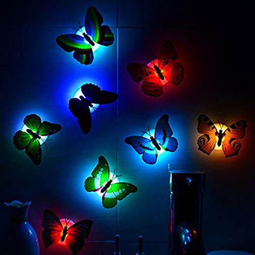 Clenp Niedliches Nachtlicht, 1PC Schmetterlings Lampe Kreative Dekoration ABS Farbwechsel LED Nachtlicht für Wohnzimmer von Clenp