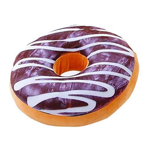 Clenp Plüschkissen, Sofakissen Leicht Zu Reinigendes Donut-Design Praktisches Mehrfarbiges Kissen Für Zuhause 5# 40cm von Clenp
