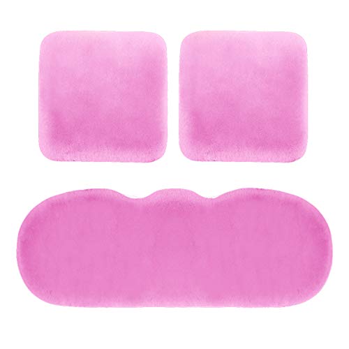 Clenp Sitzkissen-Set, 3 Stück/Set Winter Plüsch Warmes Anti-Rutsch-Auto Vorne Hinten Sitzpolster Kissenbezug-Set Rosa One Size von Clenp