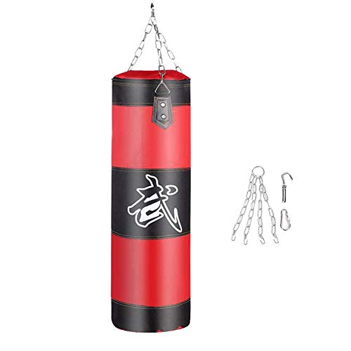 Sandsack, Boxsandfüllung Verdicken Krafttraining Fitness Übung Punch Sandsack (rot, 100cm) von Clenp