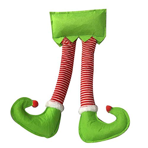 Weihnachtselfenbeine Anhänger, Weihnachtselfen Santa Claus Beine Streifen Muster Weihnachtsferien Party Party Anhänger von Clenp