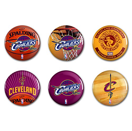 Offizielle NBA "Cleveland Cavaliers" Button, Anstecker, Pins als 6er Set von Wincraft