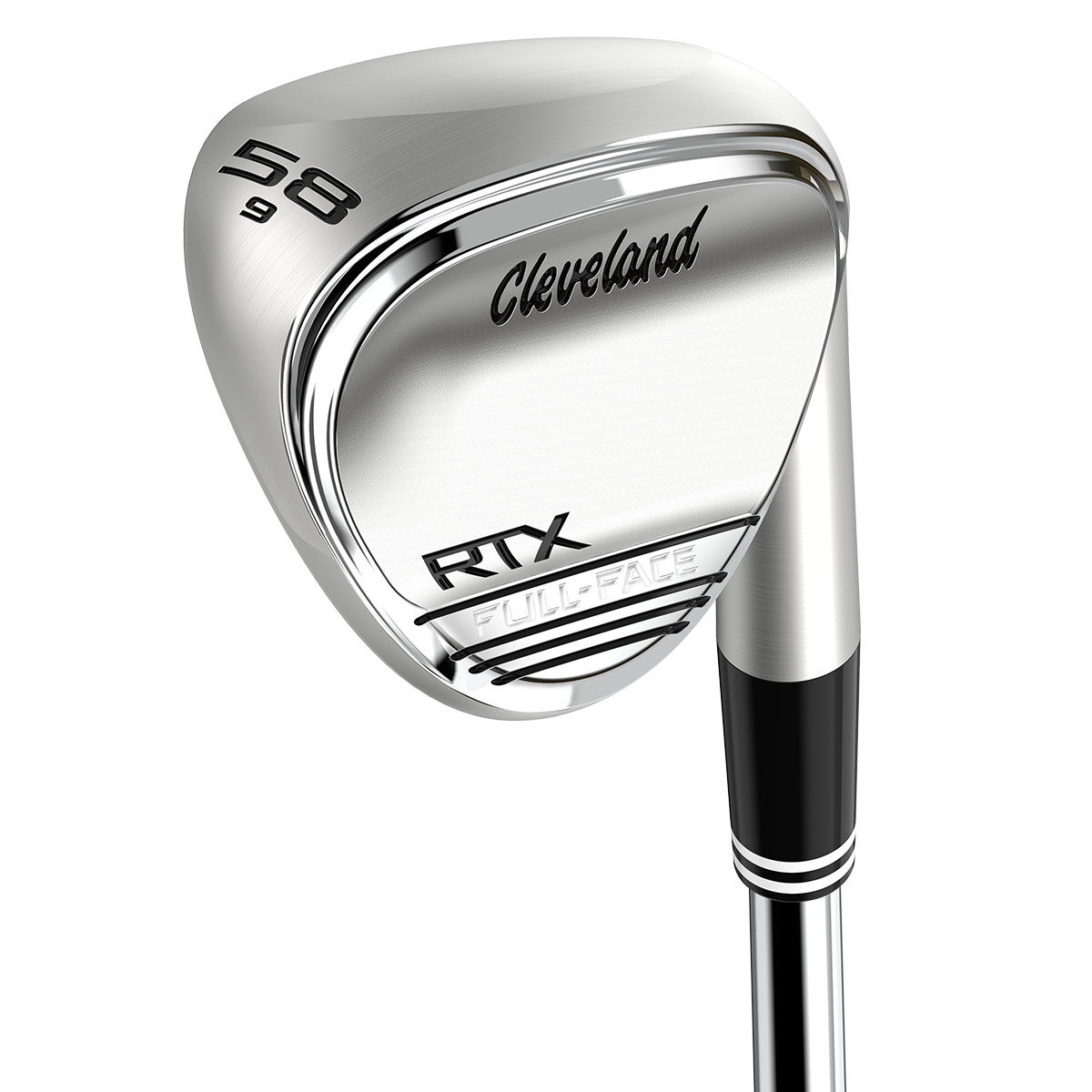 Cleveland Golf Mens Silver and Black RTX Full-Face ZipCore Tour Satin Steel Left Hand Golf Wedge, Size: 58° | American Golf von Cleveland Golf