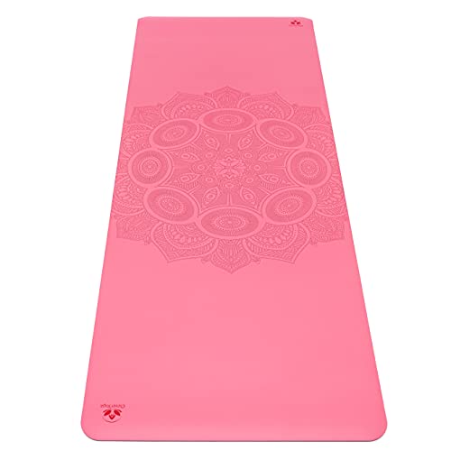 Clever Yoga Yoga-Matte mit LiquidBalance-System, umweltfreundlich und gut für den Körper, Anti-Rutsch bei Schwitzen, inklusive Yoga-Tragetasche, Mandala-Pink von Clever Yoga