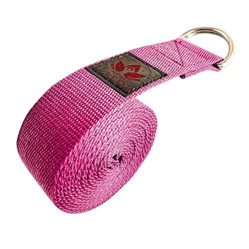 Clever Yoga Yoga-Stretch-Gurt, 2,4 m, Pink Rose von Clever Yoga