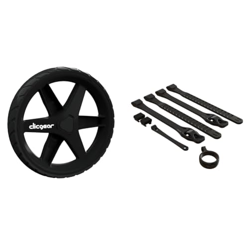 Clicgear 4.0 Wheel Kit - Black + CLICGEAR 4.0/6.0 TRIM KIT - BLACK von Clicgear