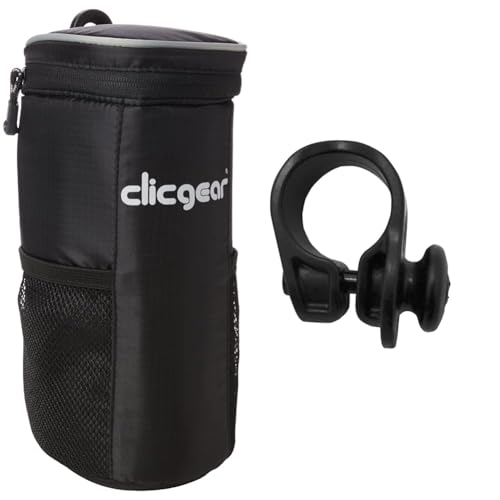 Clicgear Golf Trolley Cooler Tube Isolierter Trinkbeutel, schwarz + CLICGEAR Accessory TAB von Clicgear