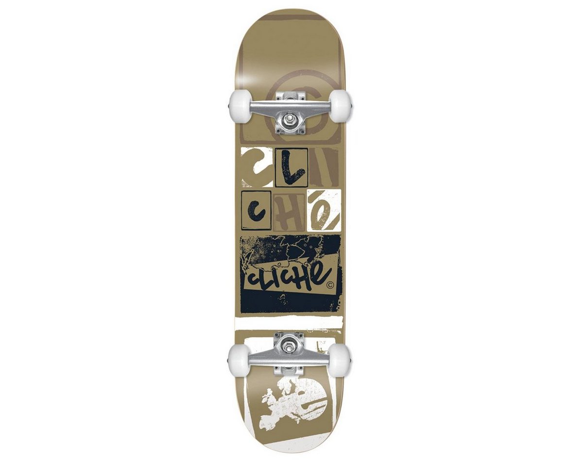 Cliché Skateboard Skateboard Letter Press 7.75' (gold) von Cliché Skateboard