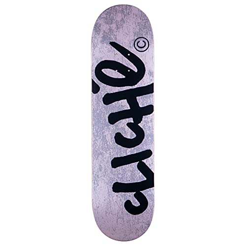 Cliché Skateboard Deck Handwritten RHM 8.25" (White) von Cliché
