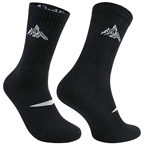 Cliff Edge 6 Paar Sport-Socken mit Kompression und Verstärkung (39-42, 6X schwarz) von Cliff Edge