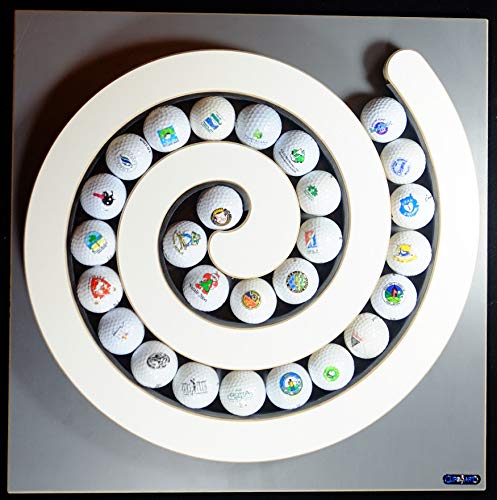 Clipboart Golfball Spirale für max. 27 Bälle Vitrine Golfbälle Sammlung Klemmvorrichtung von Clipboart