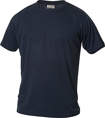 Clique Herren Funktions T-Shirt aus Polyester T-Shirt für den Sport, perforiert und feuchtigkeitsabführend in Navy, Grösse XL von noTrash2003® von Clique