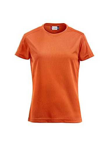 Damen Funktions T-Shirt aus Polyester von CLIQUE. Das T-Shirt für den Sport, perforiert und feuchtigkeitsabführend von notrash2003 (Blutorange, L) von Clique