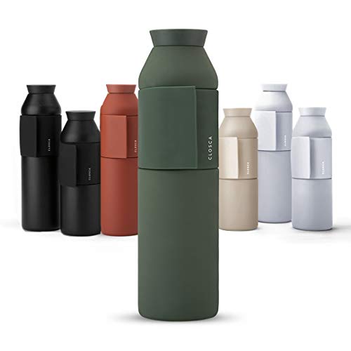 Closca Wasserflasche aus Edelstahl Bottle Wave. Thermo-Trinkflasche zum Einhängen für Kinder und Erwachsene. BPA-frei (600ml, Amazonia) von Closca