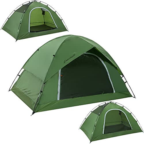 Clostnature Zelt für Camping - Wasserdichtes Outdoor 2 Mann Zelt Leichtes Kuppelzelt für 2 Personen, Kompakt, mit Kleinem Packmaß für Familie, Strand, Festival, Gruppe von Clostnature