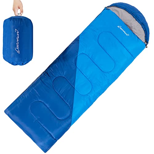 Clostnature Leichter Schlafsack für Camping – Outdoor Lässiger Deckenschlafsäcke mit Kleines Packmaß für Erwachsene, Damen, Herren, Wandern, Sport, Bergsteigen(Richtiger Reißverschluss) von Clostnature