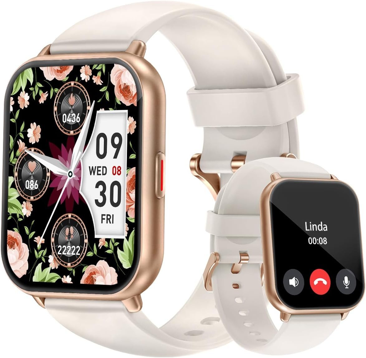 Cloudpoem H1 Smartwatch (4,7 cm, android ios), Smartwatch Damen Herren Fitnessuhr Anruf IP68 Pulsuhr 110 Sport von Cloudpoem
