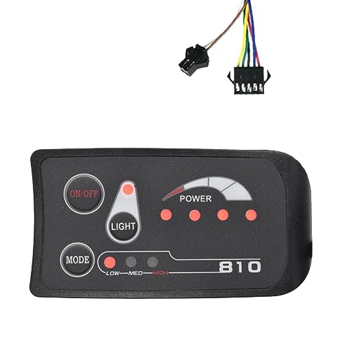 Clyictz S810 E-Bike Messgerät LED-Anzeige Teile Zubehör IP65 36V UART für Elektrofahrrad Elektrofahrrad Messgerät (SM 5+2PIN) von Clyictz