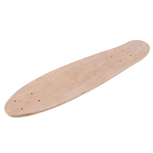 Clyictz Skateboard-Deck, blanko, 55,5 x 15 cm, Ahorn-Bananenform, zum Gleiten, Cruising, Skaten, Einzelwippbrett, DIY-Decks, 55,5 x 15 cm von Clyictz