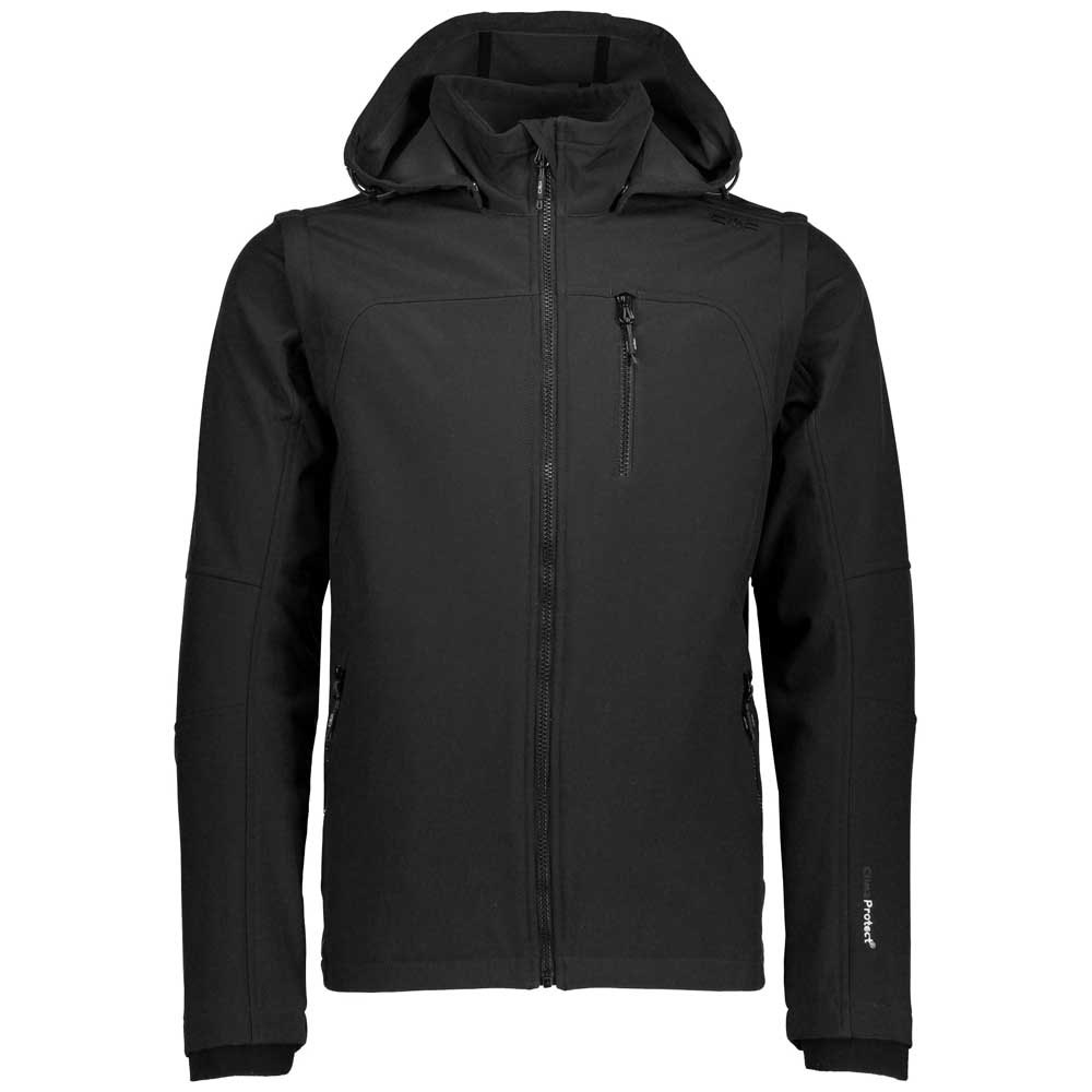 Cmp Snaps Hood With Detechable Sleeves 3a74427n Softshell Jacket Schwarz XL Mann von Cmp