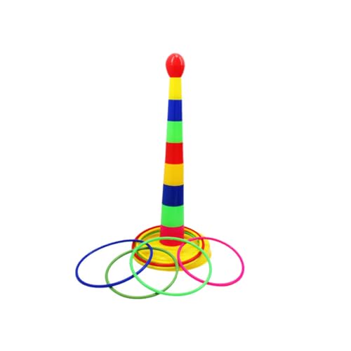 Wurfring -Set Kinder Regenbogen Ferrus Ring Plastik werfen Ring Ring Set Abnehmbarer Sportring für Toss Games Rainbow Cup von Cndiyald