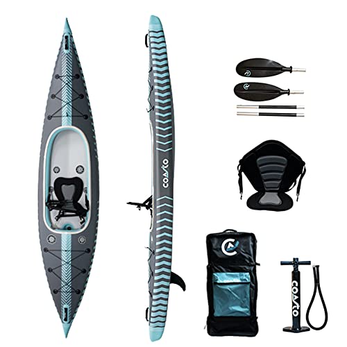 Coasto, Capitole, Aufblasbares Kajak, Grau/Grünes Wasser, 1P, Unisex-Adult von Coasto