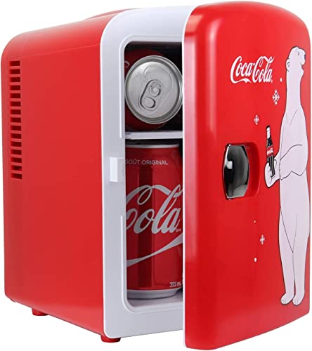 Coca Cola KWC4 Kühlschrank, Elektrisch, Unisex, für Erwachsene, Rot von Coca-Cola
