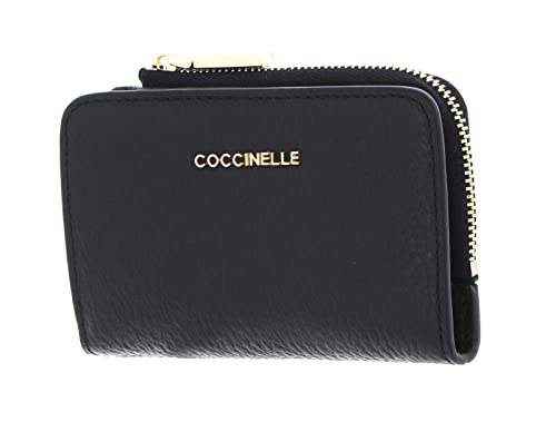 COCCINELLE Metallic Soft Credit Card Holder Noir von Coccinelle