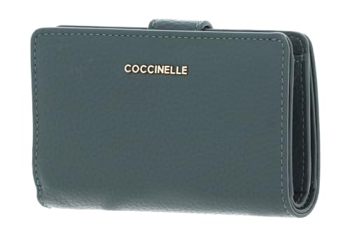 Coccinelle Metallic Soft Mini Wallet Grained Leather Kale Green von Coccinelle