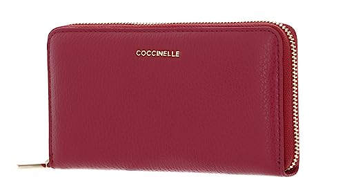 Coccinelle Metallic Soft Wallet Grained Leather Garnet Red von Coccinelle