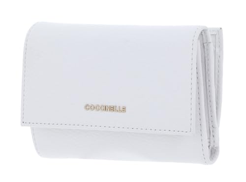 Coccinelle Metallic Soft Wallet Grainy Leather Brillant White von Coccinelle