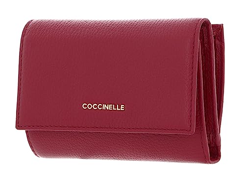 Coccinelle Metallic Soft Wallet Grainy Leather Garnet Red von Coccinelle